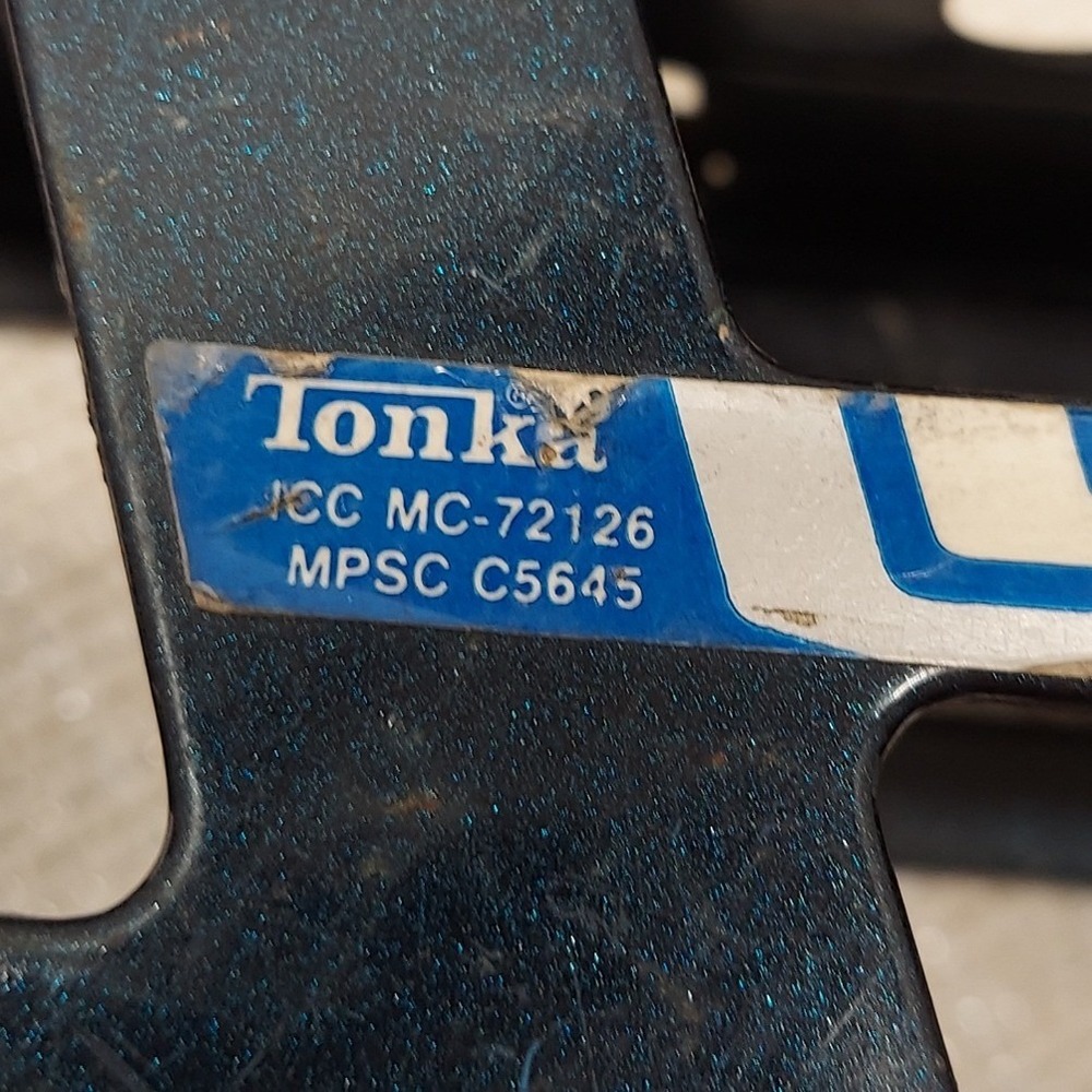 Vintage Tonka Pressed Steel Otto's Transport Car Hauler Trailer Blue 13 Inch - Picture 5 of 12